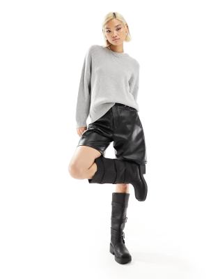 Stradivarius Stradivarius oversized knitted jumper in grey