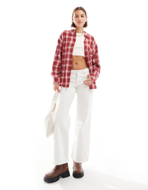 Cinq a Sept oversized plaid top shirt (XS/S)