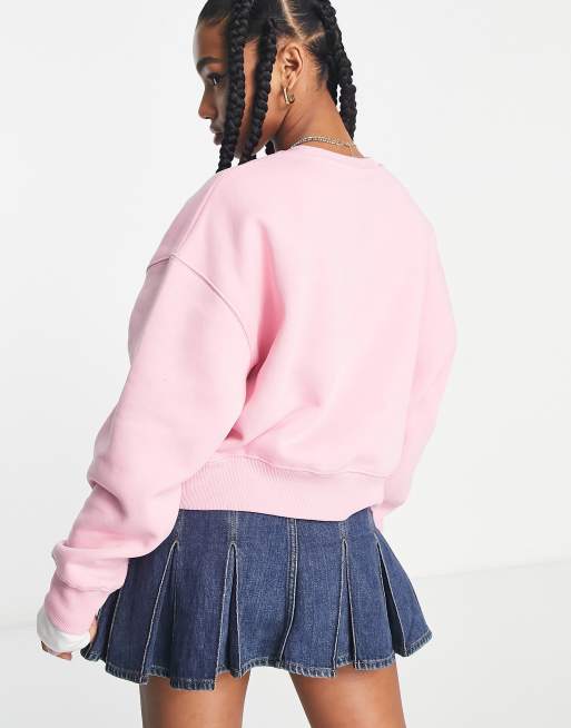 Stradivarius oversized slouchy sweatshirt in pink | ASOS