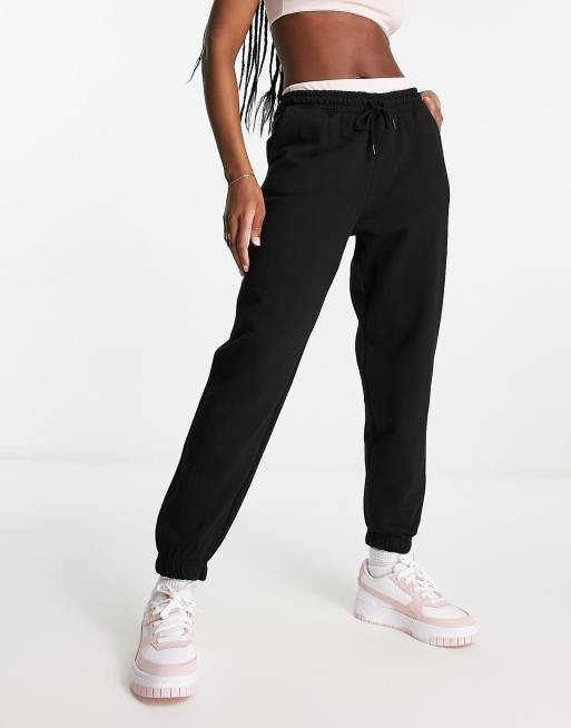 Stradivarius Oversized Sweatpants In Black Asos