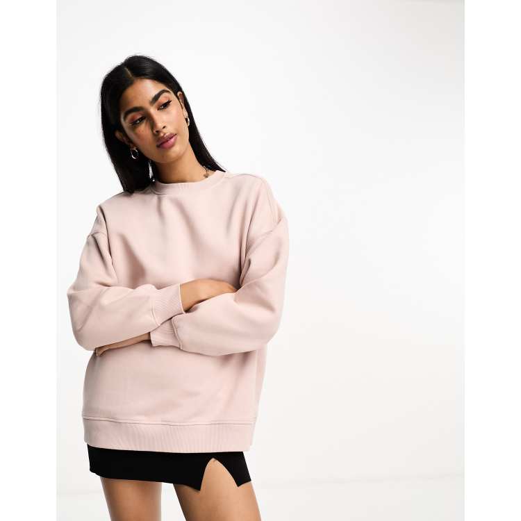 VolcanmtShops | T-Shirt mit lachendem Smiley Rosa | Stradivarius oversized  sweatshirt in pink