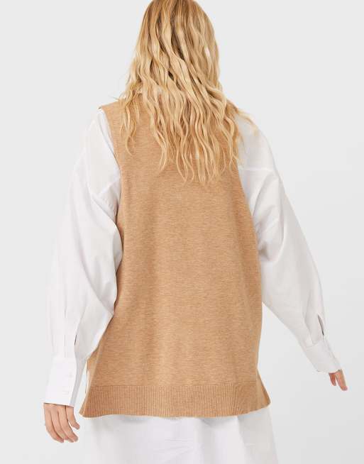 Camel shop sweater vest