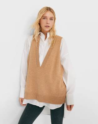 stradivarius knit vest