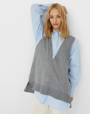 stradivarius knit vest