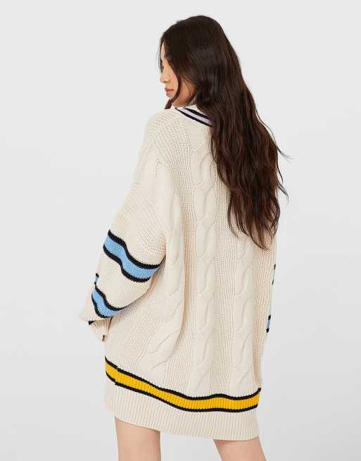 V neck varsity sweater 2024 dress