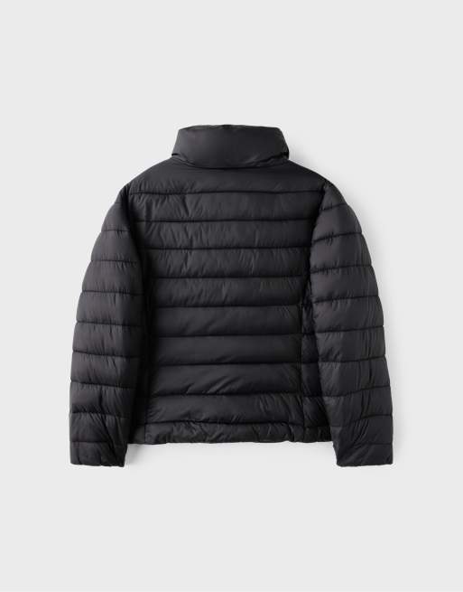 Stradivarius Padded biker jacket in black, 7 of 7