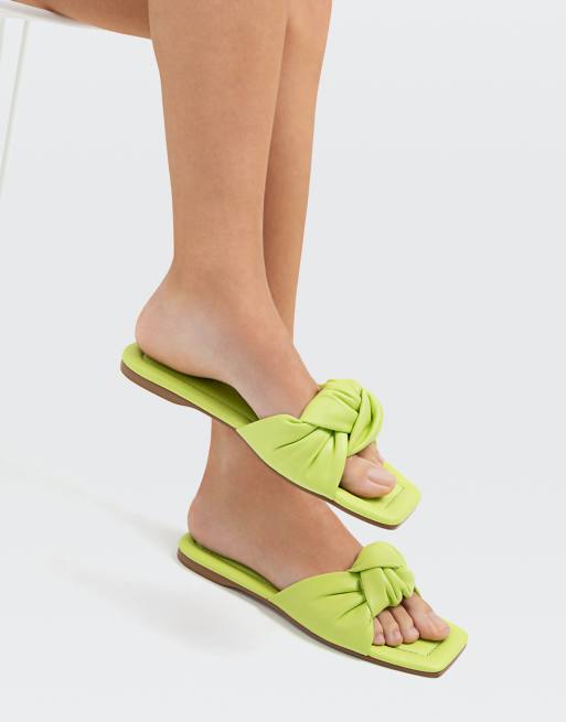 Lime best sale green sandals