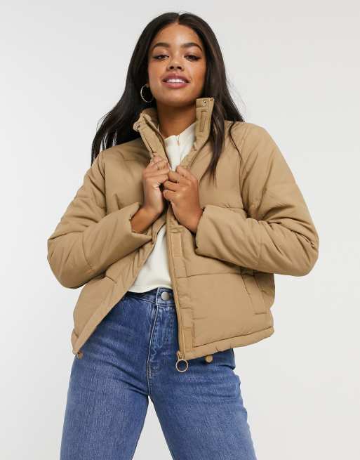 Womens beige store puffer coat