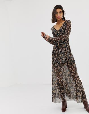 maxi dress paisley print