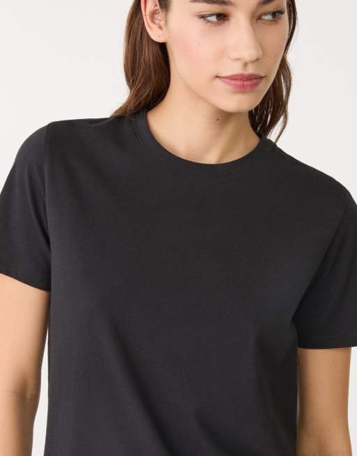 Stradivarius - Pakke med hvide T-shirts med rund hals i regular fit, 3 af 4