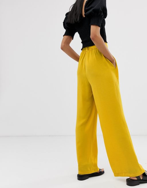 Yellow palazzo store pants with top