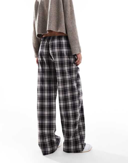 Pantalon vichy stradivarius hotsell