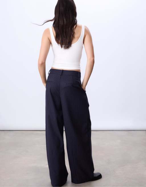 Pantalon Homme à Rayures Bleu Foncé Etro - Tailles US 36 Et 38 - Coton, Neuf Avec étiquettes