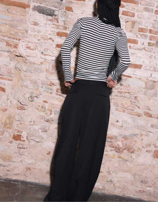 Stradivarius - Pantalon à pinces élégant - Noir, 3 de 4