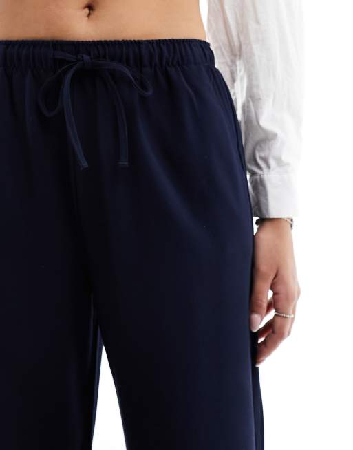 Stradivarius - Pantalon ajusté à enfiler - Bleu marine, 5 de 5