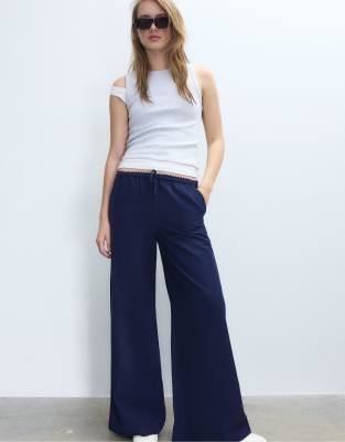 Pantalon ample - Bleu foncé-Bleu marine XS