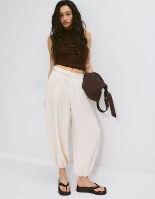 Pantalon ballon avec boucle - Écru-Blanc 6