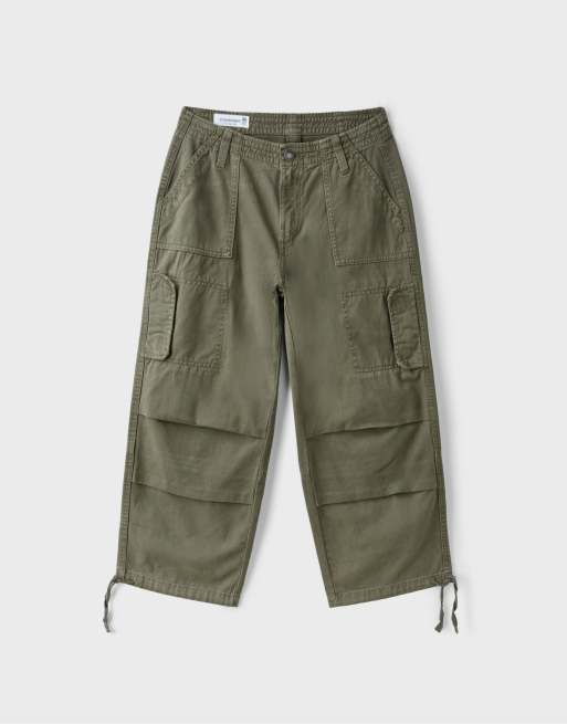 Stradivarius pantalon cargo pirate kaki, 6 de 7