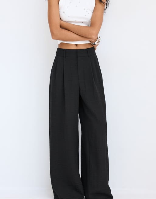 Stradivarius - Pantalon champêtre large - Noir, 2 de 4