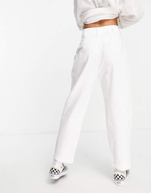 Pantalon blanc 2025 a pince femme