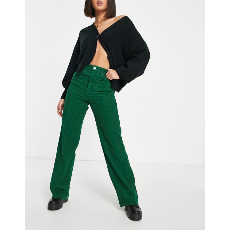 Pantalon velours hotsell vert femme