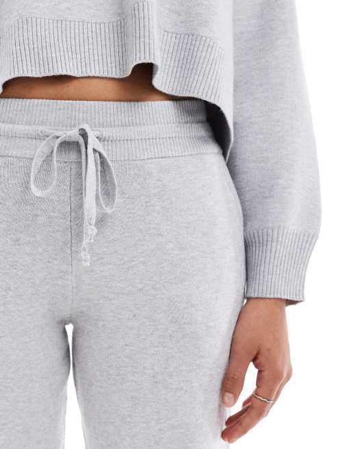 Stradivarius Pantalon de jogging d'ensemble en maille Gris ASOS