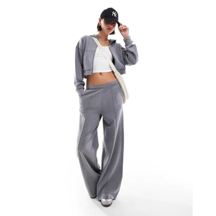 Stradivarius Pantalon de jogging large d ensemble en tissu doux Gris fonce ClassicfuncenterShops