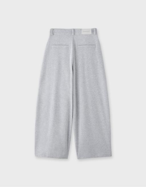 Stradivarius pantalon de jogging plissé volumineux gris, 7 de 7