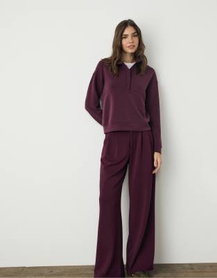 Stradivarius - Pantalon élégant doux au toucher - Violet