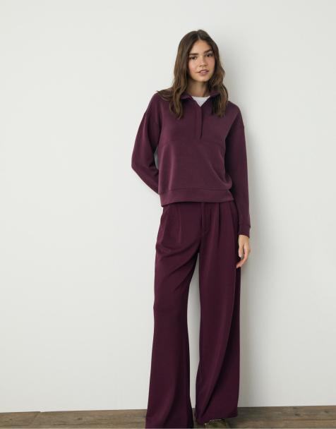 Stradivarius - Pantalon élégant doux au toucher - Violet - view 1