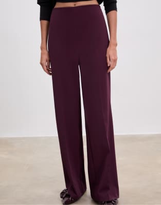 Stradivarius - Pantalon habillé ample - Violet