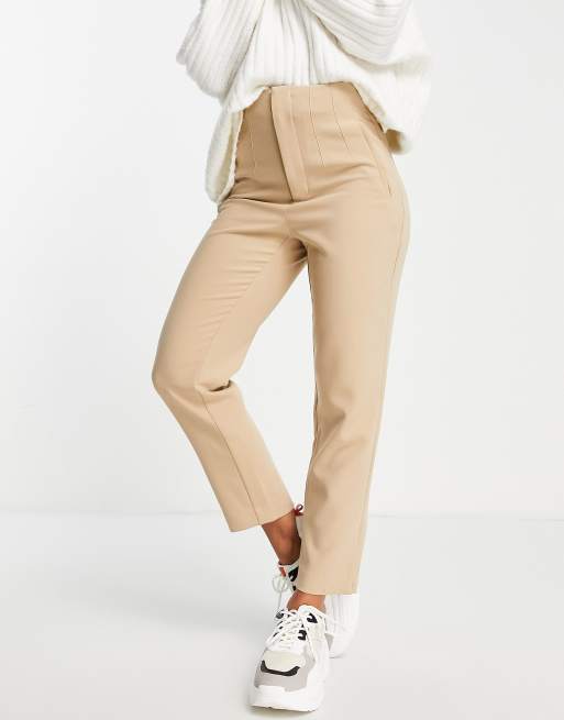 Pantalon beige slim on sale femme