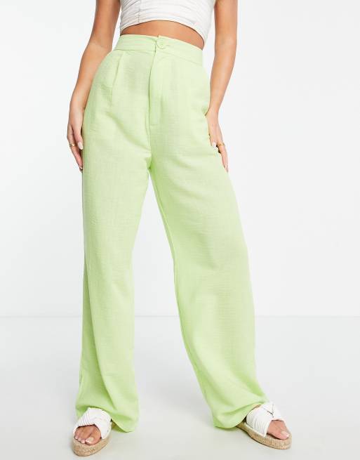 Pantalon best sale vert stradivarius