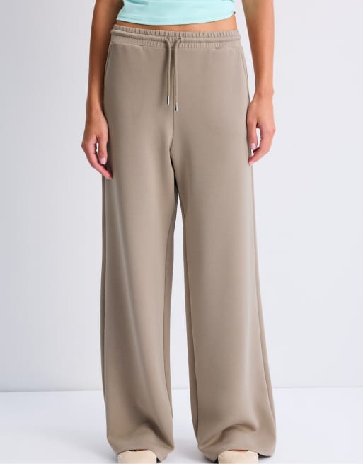 Stradivarius pantalon palazzo doux au toucher beige, 2 de 7