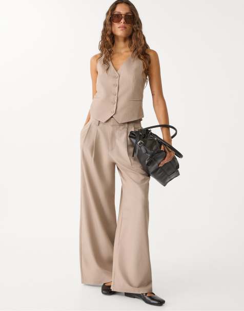 Stradivarius - Pantalon réglable ultra-ample - Marron - view 1