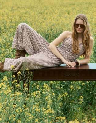 Pantalon volumineux en popeline - Terracotta-Marron M