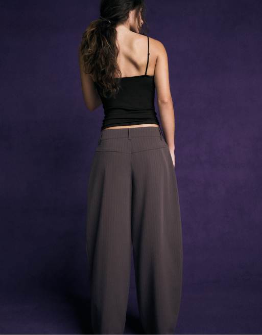Stradivarius pantaloni barrel sartoriali viola, 3 di 7