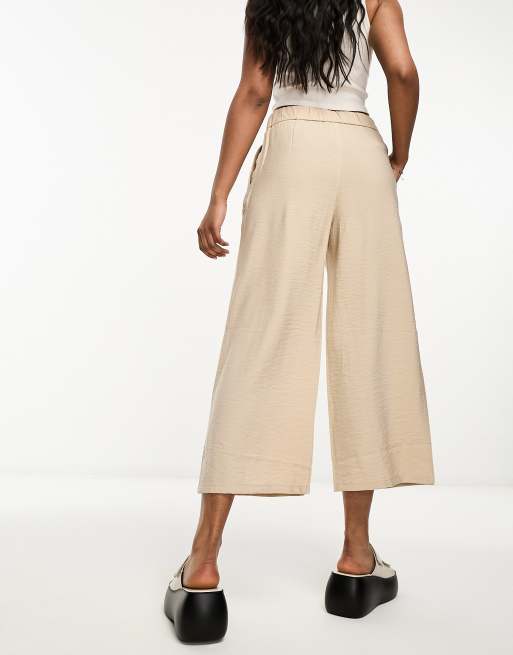 Stradivarius Pantaloni culotte sartoriali color pietra ASOS