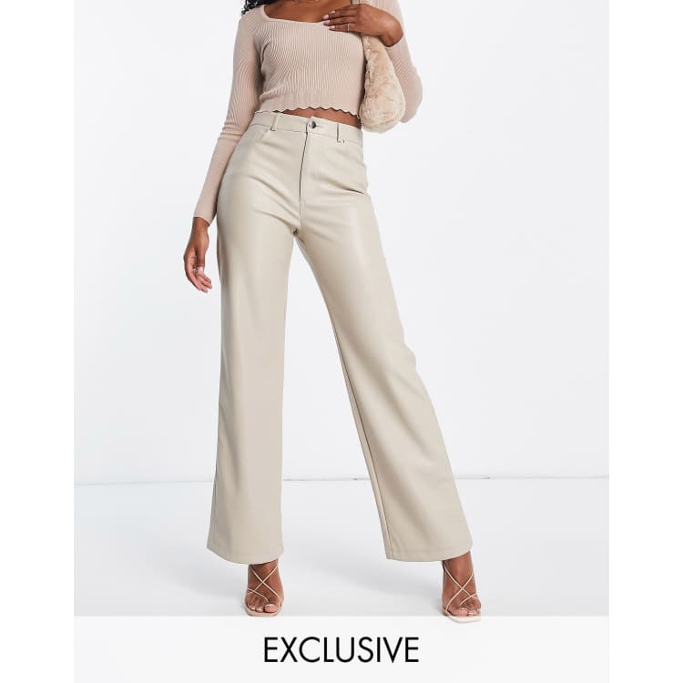 Stradivarius pantaloni pelle shop