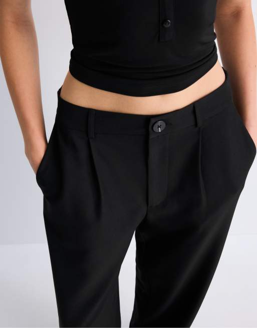 Stradivarius - Pantaloni dritti eleganti neri, 4 di 7