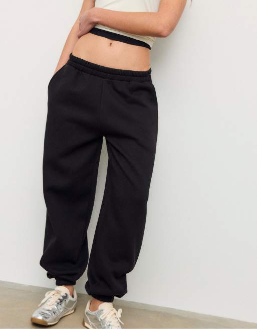 Stradivarius - Pantaloni joggers boyfriend neri, 2 di 4