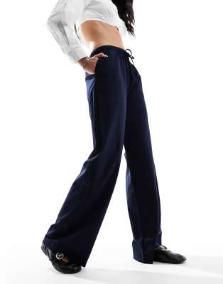 Stradivarius - Pantaloni sartoriali color blu navy