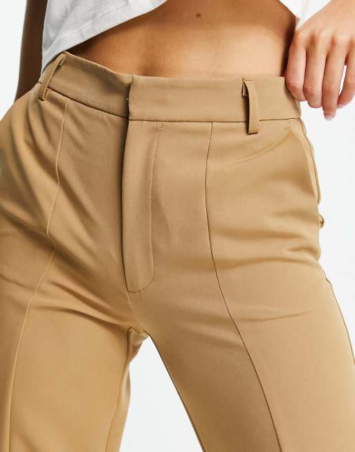 Stradivarius Pantaloni sartoriali con spacco sul fondo color