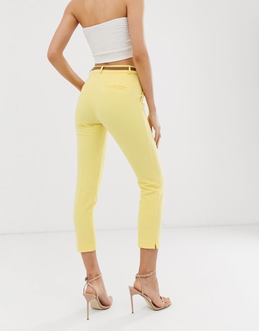 Stradivarius Pantaloni Sartoriali Gialli In Coordinato Asos