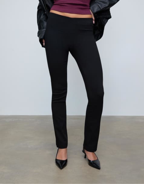 Stradivarius - Pantaloni slim neri - view 1