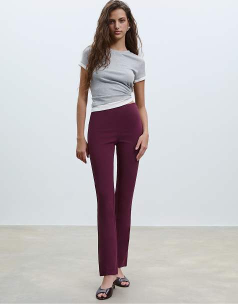 Stradivarius - Pantaloni viola slim - view 1