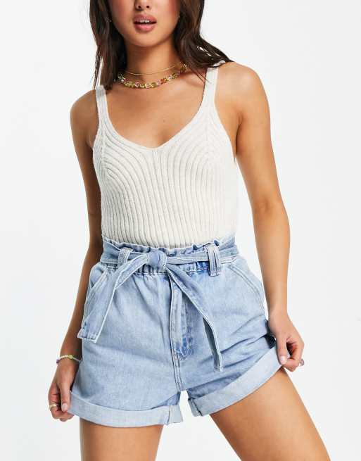 PAPERBAG DENIM SHORT