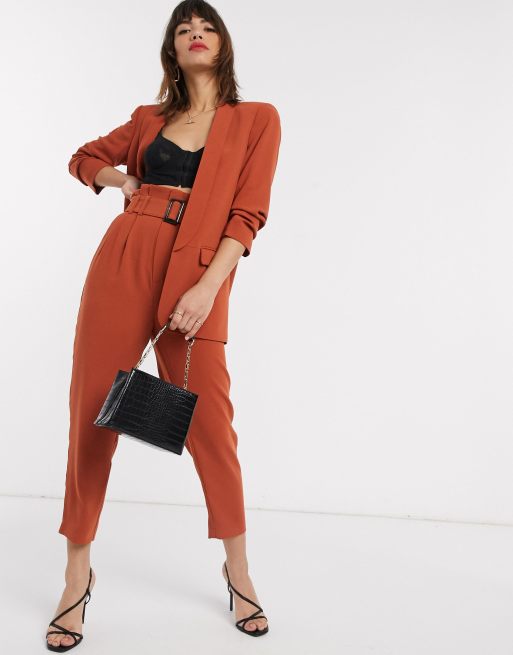 Belted on sale paperbag trousers