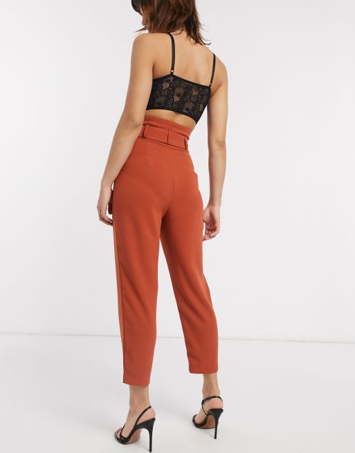 Orange paper hot sale bag pants