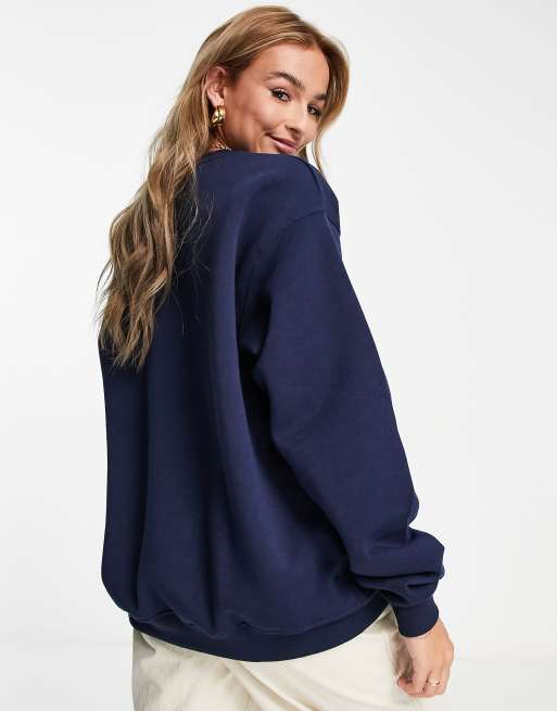 Oversized Sweatshirt - Dark blue - Ladies